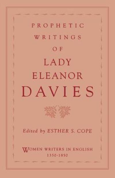 Cover for Eleanor Davies · Prophetic Writings of Lady Eleanor Davies - Women Writers in English 1350-1850 (Paperback Book) (1996)