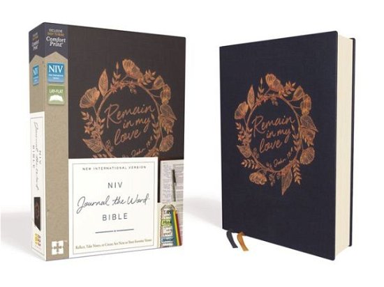 Cover for Zondervan Zondervan · NIV, Journal the Word Bible, Cloth over Board, Navy, Red Letter, Comfort Print: Reflect, Take Notes, or Create Art Next to Your Favorite Verses (Hardcover Book) (2019)