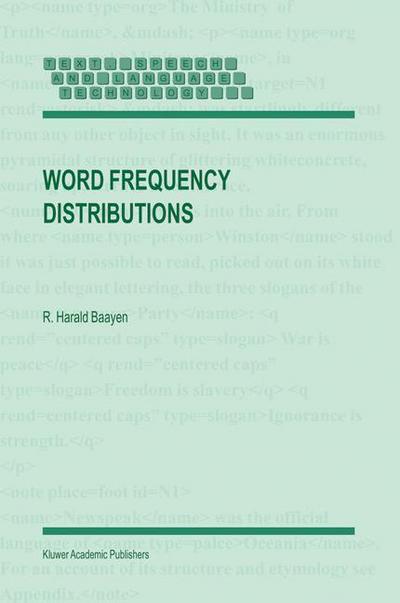 Cover for R. Harald Baayen · Word Frequency Distributions - Text, Speech and Language Technology (Hardcover bog) [2001 edition] (2001)