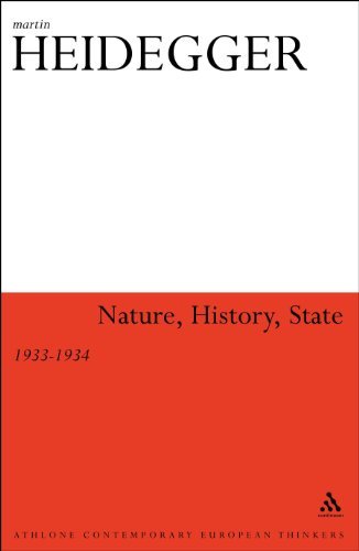 Cover for Martin Heidegger · Nature, History, State: 1933-1934 - Athlone Contemporary European Thinkers (Paperback Book) (2015)