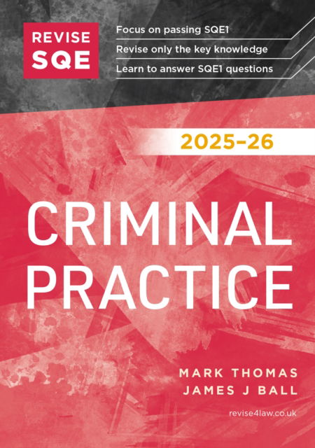 Cover for Mark Thomas · Revise SQE Criminal Practice 2025/26: SQE1 Revision Guide (Paperback Bog) [2025/26 edition] (2025)