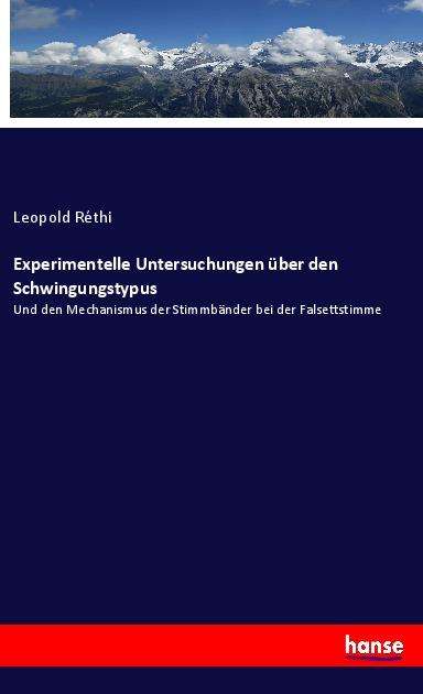 Cover for Réthi · Experimentelle Untersuchungen übe (Book)