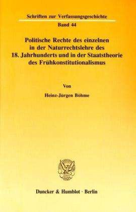 Cover for Böhme · Politische Rechte des einzelnen i (Bok) (1993)