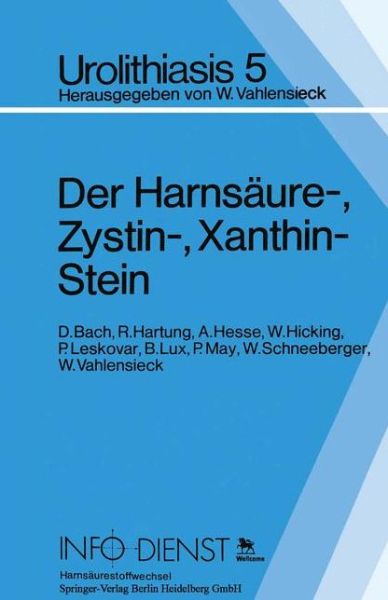 Cover for D. Bach · Der Harnsaure-, Zystin-, Xanthin-Stein (Paperback Book) (1980)