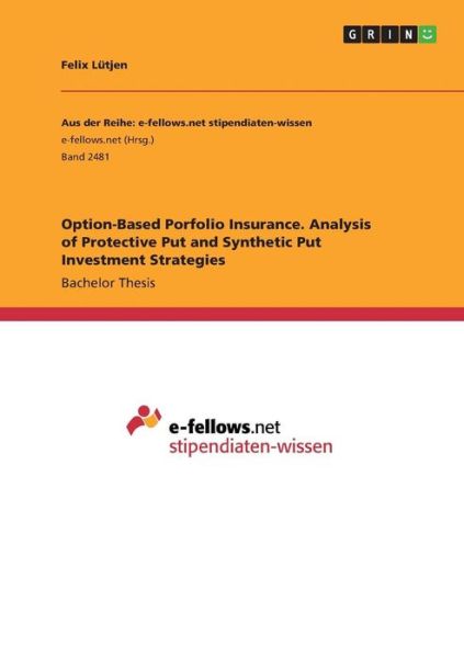 Cover for Lütjen · Option-Based Porfolio Insurance. (Book)