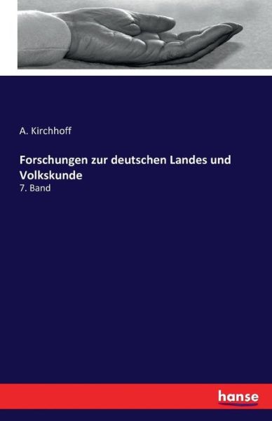 Cover for Kirchhoff · Forschungen zur deutschen Lan (Book) (2016)