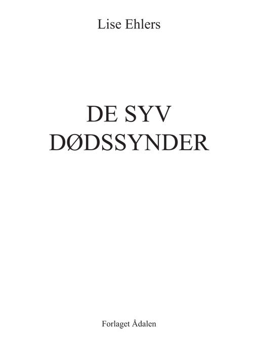 Cover for Lise Ehlers · De syv dødssynder (Paperback Book) [1st edition] (2012)