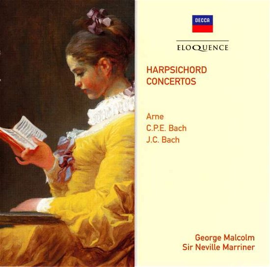 Cover for George Malcolm / Asmif / Sir Neville Marriner · Arne. C.P.E. Bach. J.C. Bach: Harpsichord Concertos (CD) (2017)