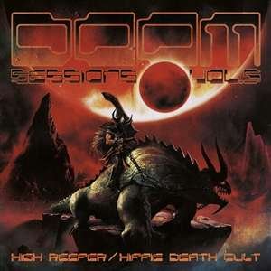 Cover for High Reeper / Hippie Death Cult · Doom Sessions Vol. 5 (Neon Green / Black Vinyl) (LP) (2021)