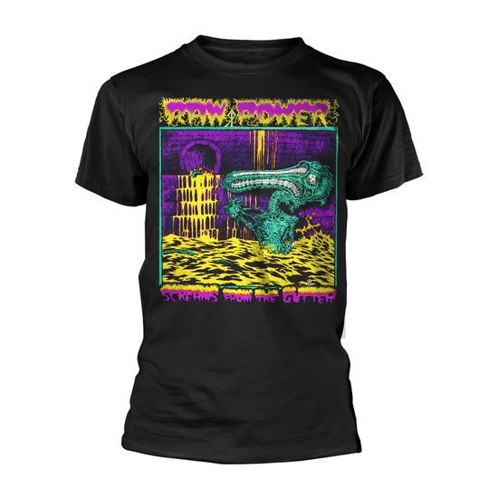 Cover for Raw Power · Screams from the Gutter (T-shirt) [size XL] [Black edition] (2021)