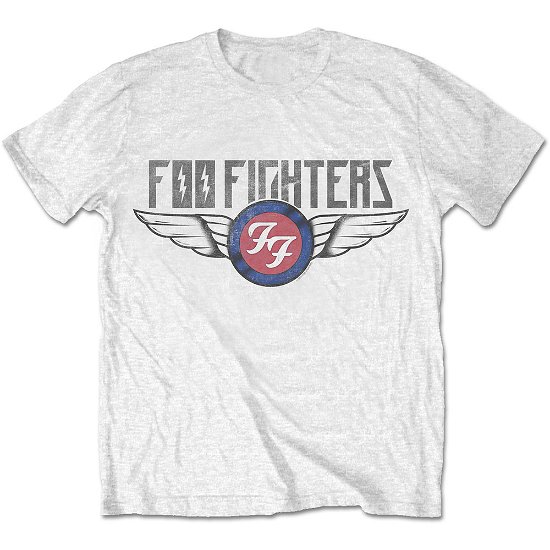 Cover for Foo Fighters · Foo Fighters Unisex T-Shirt: Flash Wings (T-shirt) [size S] [White - Unisex edition] (2020)