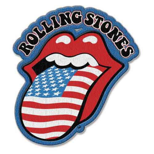 The Rolling Stones Standard Woven Patch: US Tongue - The Rolling Stones - Fanituote - Bravado - 5055295352179 - 