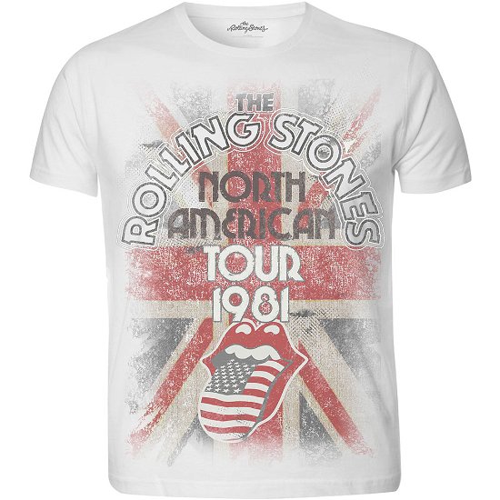 Cover for The Rolling Stones · The Rolling Stones Unisex Sublimation T-Shirt: North American Tour 1981 (T-shirt) [size XXL] [White, Sublimation - Unisex edition]