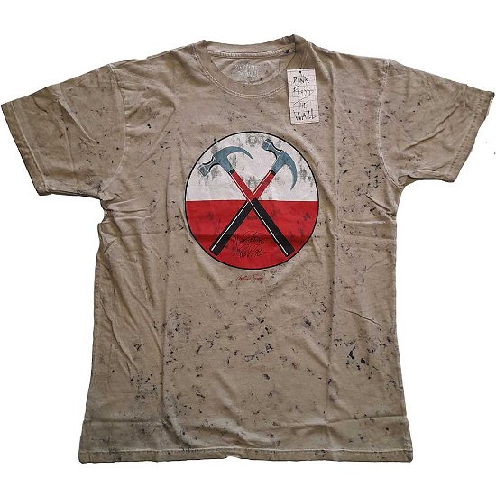 Pink Floyd Unisex T-Shirt: The Wall Hammers (Wash Collection) - Pink Floyd - Koopwaar -  - 5056561012179 - 