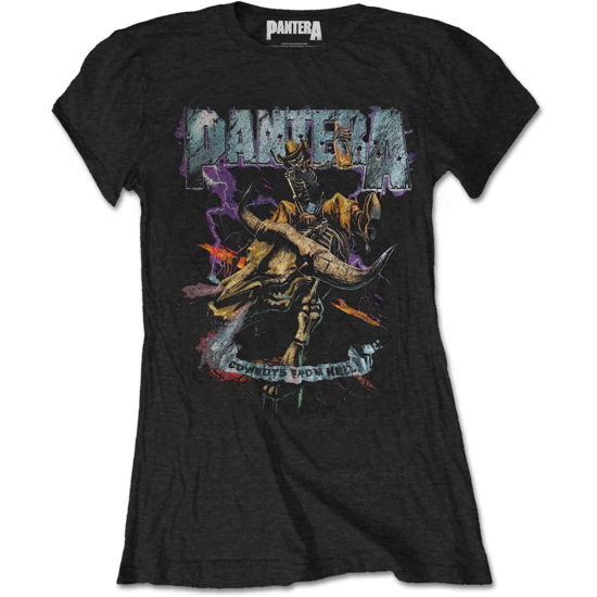 Pantera Ladies T-Shirt: Vintage Rider - Pantera - Merchandise -  - 5056561041179 - 