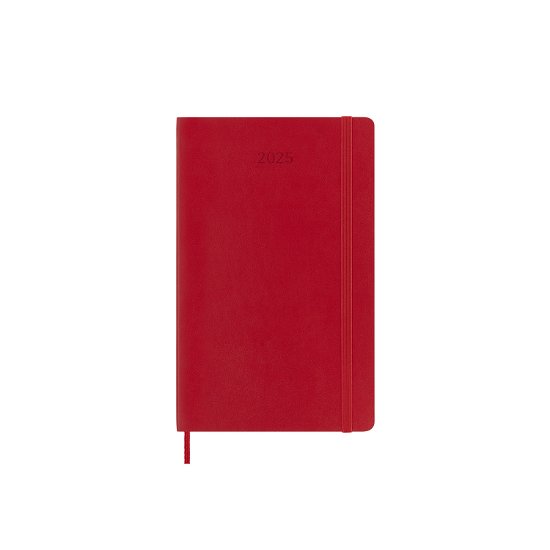 Moleskine 2025 12-Month Daily Large Softcover Notebook: Scarlet Red - Moleskine - Książki - Moleskine - 8056999270179 - 6 czerwca 2024