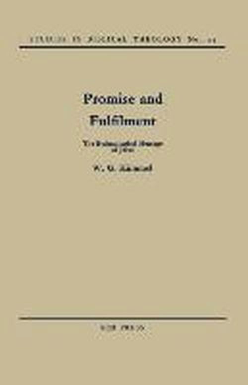 Cover for W. G. Kuemmel · Promise and Fulfilment: The Eschatological Message of Jesus (Paperback Book) (2012)