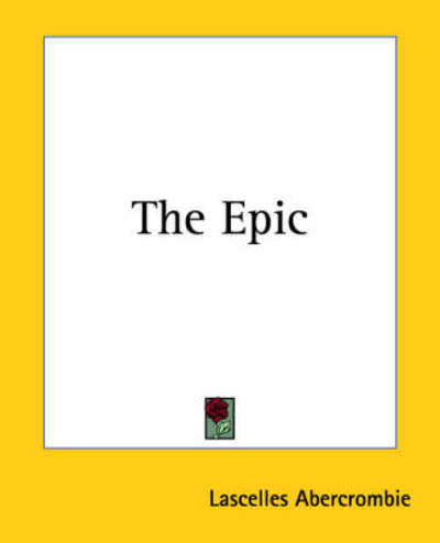 Cover for Lascelles Abercrombie · Epic (Paperback Book) (2004)