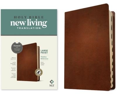 Cover for Tyndale · NLT Large Print Thinline Reference Bible, Filament Enabled Edition (Red Letter, Genuine Leather, Brown, Indexed) (Bog) (2023)