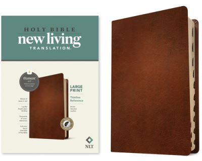 NLT Large Print Thinline Reference Bible, Filament Enabled Edition (Red Letter, Genuine Leather, Brown, Indexed) - Tyndale - Böcker - Tyndale House Publishers - 9781496474179 - 10 januari 2023