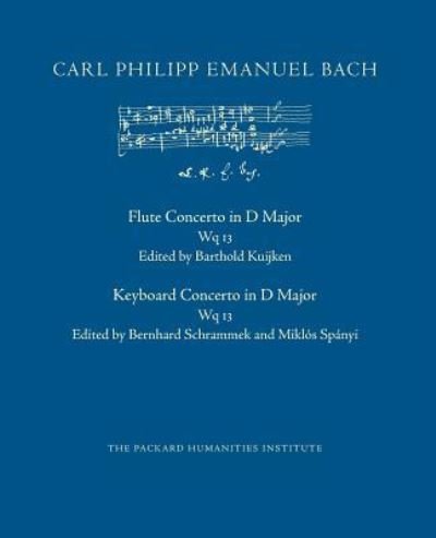 Cover for Barthold Kuijken · Concerto in D Major, Wq 13 (Paperback Book) (2017)