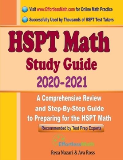 Cover for Reza Nazari · HSPT Math Study Guide 2020 - 2021 (Paperback Book) (2020)