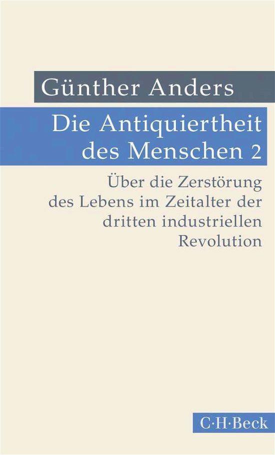 Cover for Anders · Die Antiquiertheit des Menschen (Bok)