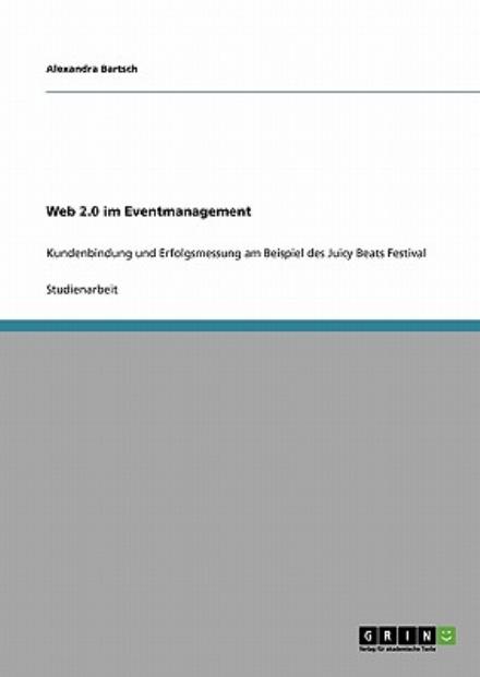 Cover for Bartsch · Web 2.0 im Eventmanagement (Book) [German edition] (2013)