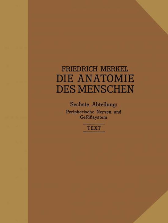 Cover for Friedrich Merkel · Peripherische Nerven, Gefasssystem: Inhalt Der Koerperhoehlen (Taschenbuch) [Softcover Reprint of the Original 1st 1918 edition] (1918)
