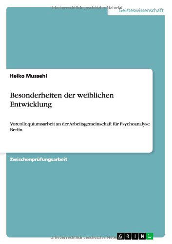 Cover for Mussehl · Besonderheiten der weiblichen E (Paperback Book) [German edition] (2012)