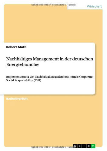 Cover for Muth · Nachhaltiges Management in der deu (Book) [German edition] (2013)