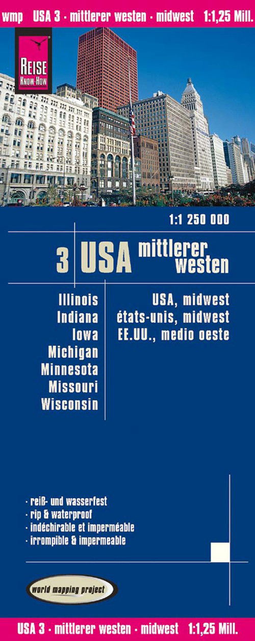 Cover for Reise Know-How · USA 3: Midwest USA, World Mapping Project (Trykksaker) [1. utgave] (2009)