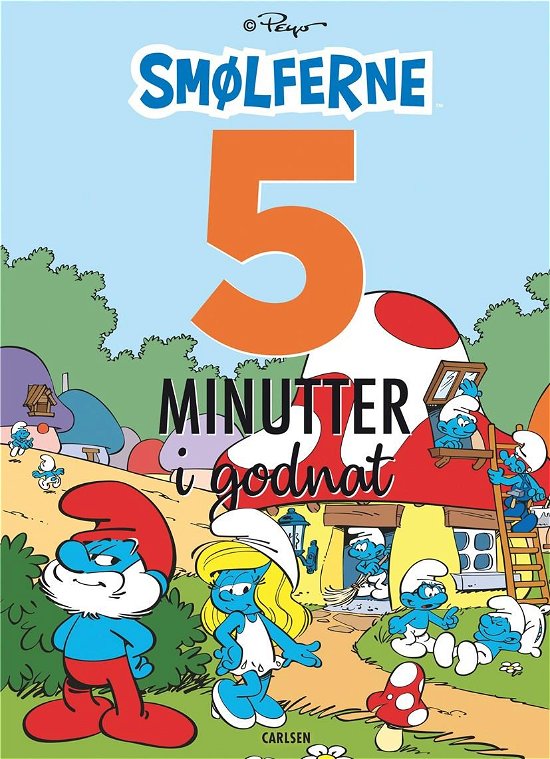 Cover for Peyo · Fem minutter i godnat: Fem minutter i godnat - Smølferne (Bound Book) [1st edition] (2021)