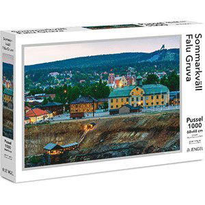 Sommarkväll vid Falu Gruva - Pussel 1000 bitar - Mikael Svensson - Board game - Jengel Förlag - 9789188573179 - November 13, 2020