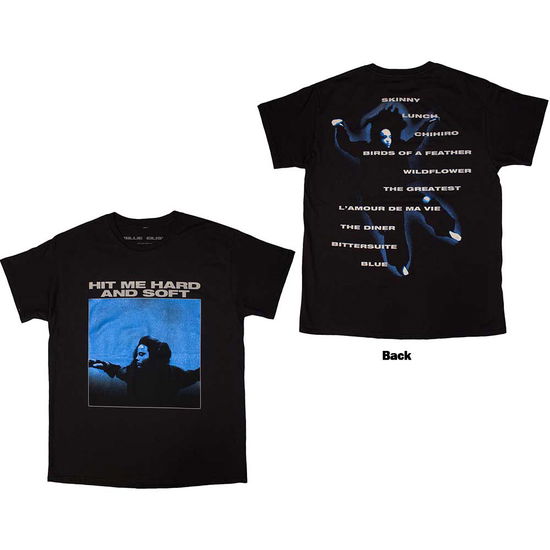 Cover for Billie Eilish · Billie Eilish Unisex T-Shirt: Hit Me Hard And Soft Tracklist (Black) (Back Print) (T-shirt)