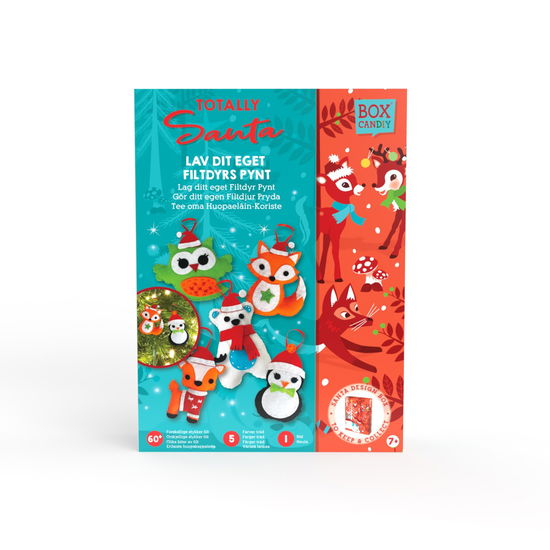 Cover for Box Candiy · Felt Animal Ornaments - Totally Santa (bc-x2209) (Leksaker)