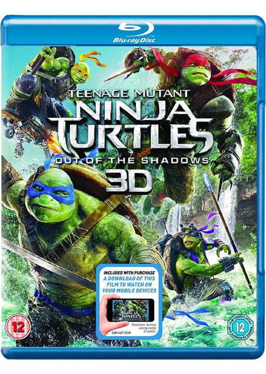 Cover for Teenage Mutant Ninja Turtles Out Of The Shadows 3D · TMNT - Teenage Mutant Ninja Turtles - Out Of The Shadows (2016) 3D + 2D (Blu-ray) (2016)
