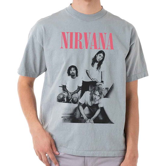 Cover for Nirvana · Nirvana Unisex T-Shirt: Bathroom Photo (Grey) (T-shirt) [size S] [Grey - Unisex edition] (2021)