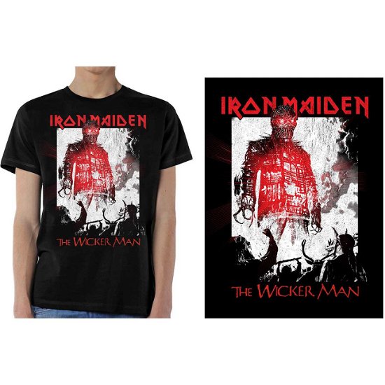 Iron Maiden Unisex T-Shirt: The Wicker Man Smoke - Iron Maiden - Koopwaar -  - 5056170654180 - 
