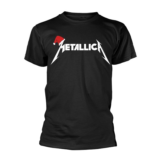 Metallica Unisex T-Shirt: Santa Hat Logo - Metallica - Produtos - PHD - 5056187753180 - 24 de novembro de 2021