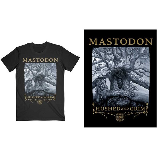 Mastodon Unisex T-Shirt: Hushed & Grim Cover - Mastodon - Koopwaar -  - 5056561001180 - 