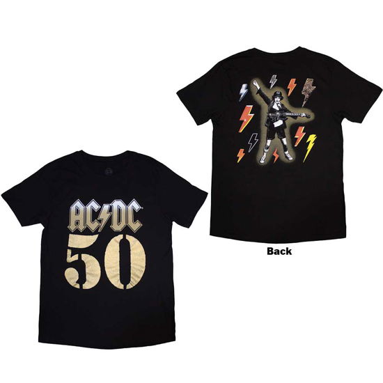 AC/DC Unisex T-Shirt: Bolt Array (Back Print) - AC/DC - Mercancía -  - 5056737235180 - 
