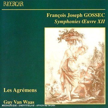 Gossec3Symphoniesstamitzclarinet Co - Les Agremens Van Waas - Musiikki - RICERCAR - 5400439002180 - sunnuntai 1. toukokuuta 2011