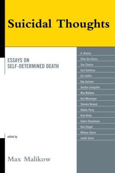 Cover for Eric Hoffer · Suicidal Thoughts: Essays on Self-Determined Death (Paperback Book) (2008)
