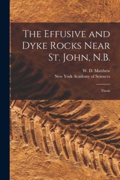 Cover for W D (William Diller) 1871 Matthew · The Effusive and Dyke Rocks Near St. John, N.B. [microform] (Paperback Book) (2021)