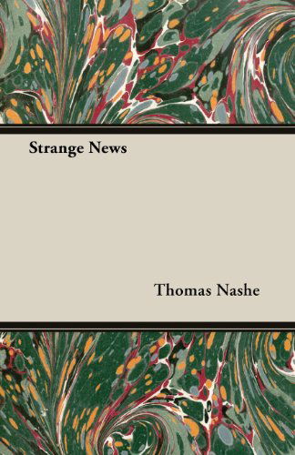 Cover for Thomas Nashe · Strange News (Paperback Book) (2013)