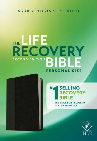 Cover for Stephen Arterburn · NLT Life Recovery Bible, Second Edition, Personal Size (LeatherLike, Black / Onyx) (Bok) (2021)