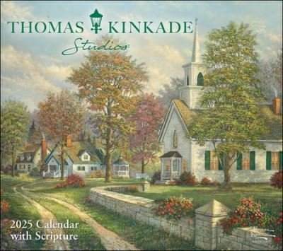 Cover for Thomas Kinkade · Thomas Kinkade Studios 2025 Deluxe Wall Calendar with Scripture (Calendar) (2024)