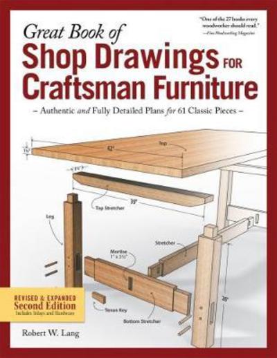 Cover for Robert W. Lang · Great Book of Shop Drawings for Craftsman Furniture, Revised &amp; Expanded Second Edition: Authentic and Fully Detailed Plans for 61 Classic Pieces (Hardcover Book) [2 Revised edition] (2017)