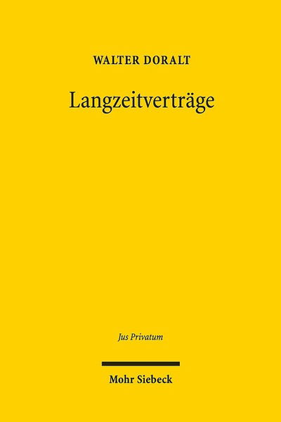 Cover for Walter Doralt · Langzeitvertrage - Jus Privatum (Hardcover Book) (2018)